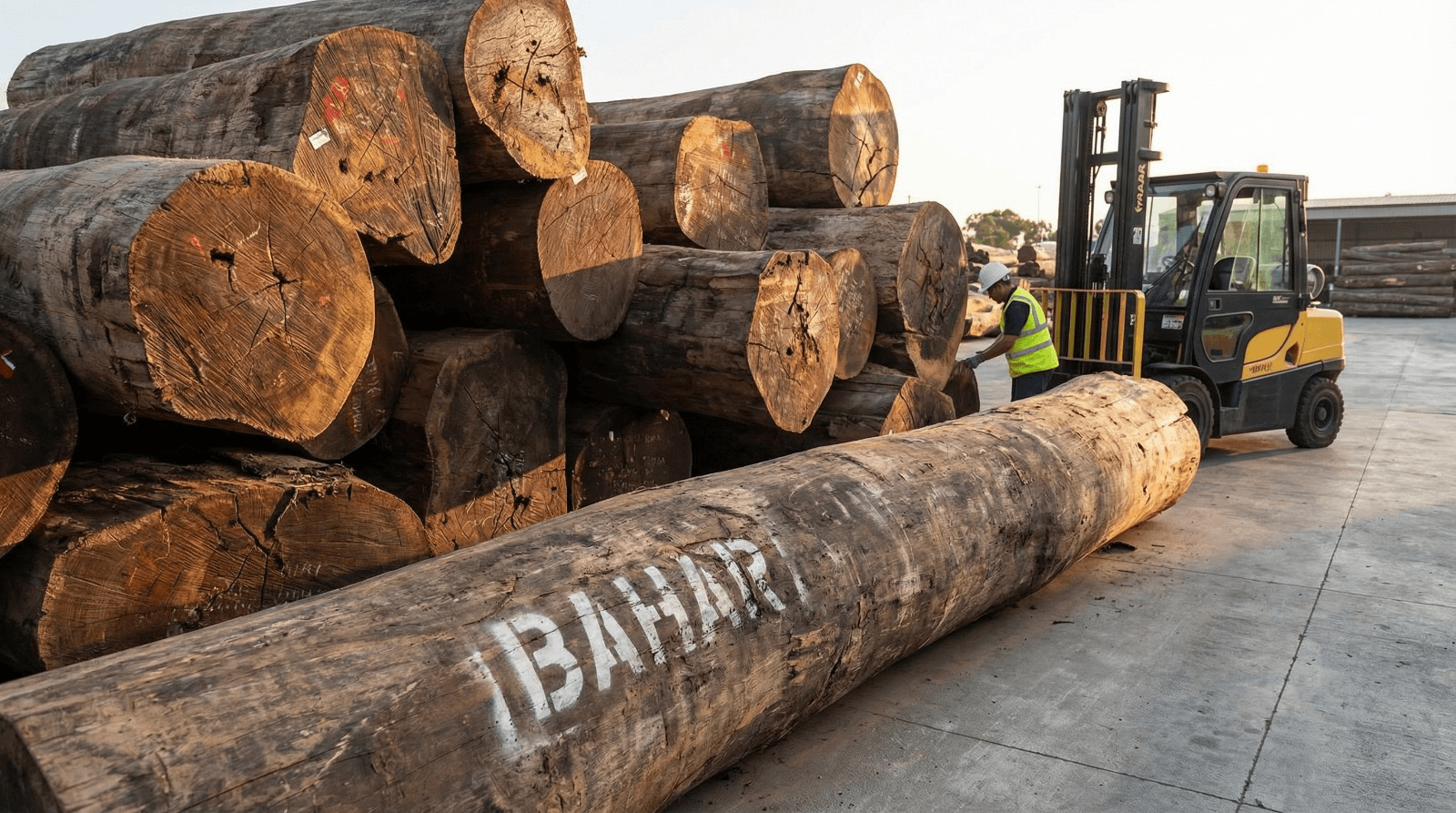 Teak tomruk uygulama ürünü